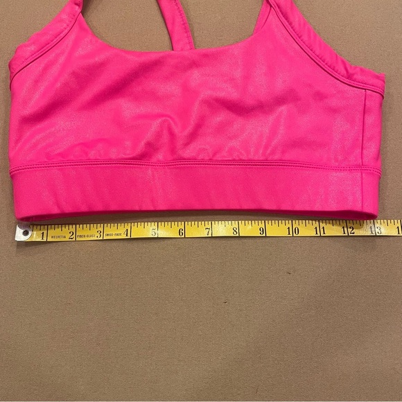 Carbon 38 Galaxy V-Back Sports Bra Pink Oil Slick Size Medium - Picture 7 of 11